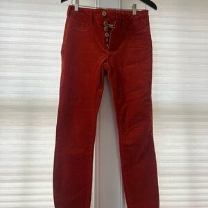 Pilcro High-Rise Ankle Corduroy Pants
